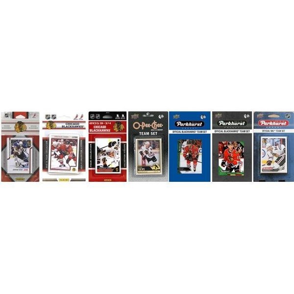 Williams & Son Saw & Supply C&I Collectables BHAWKS718TS NHL Chicago Blackhawks 7 Different Licensed Trading Card Team Sets BHAWKS718TS